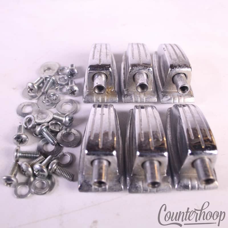 *Ludwig 6x Tom/Snare Drum Small Classic Lugs Set Chrome 1 1/4" USA Vintage 70s* image 1