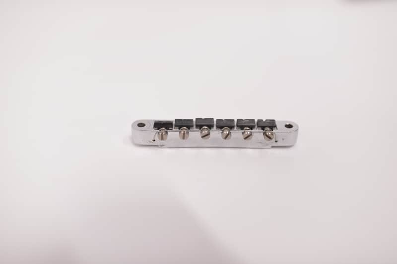 Gibson ABR-1 Tune-O-Matic Bridge with Graph Tech String Saver Saddles Chrome image 1