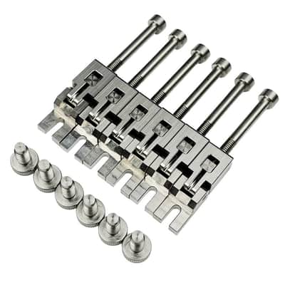 Japanese-made pure steel electric guitar double tremolo bridge parts tremolo system tailpiece stainless steel saddle lower string image 2