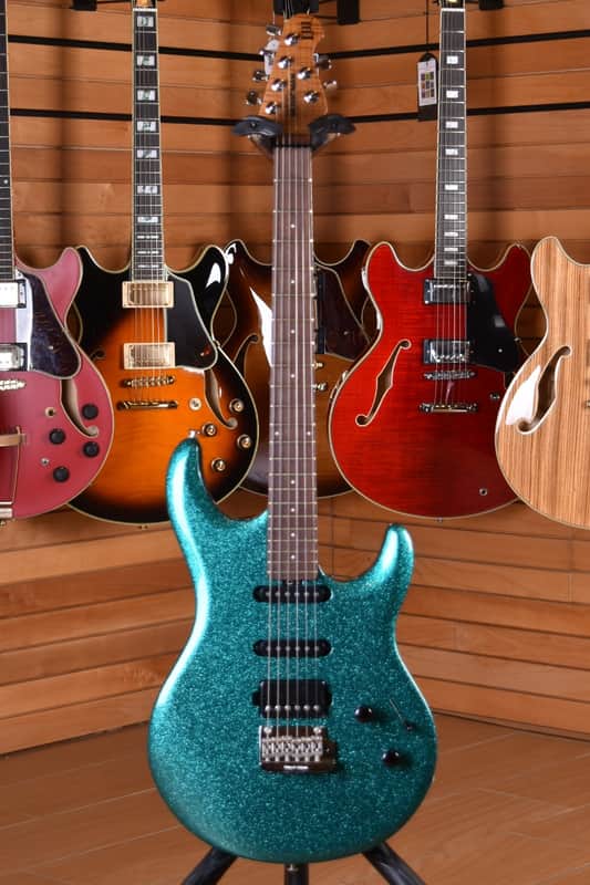 Music Man Luke III HSS Rosewood Fingerboard Ocean Sparkle image 1