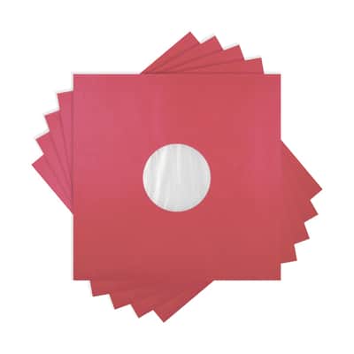 (25) 12" Red Paper Plastic Record Heavyweight Polylined Inner Sleeves 12IARE image 12