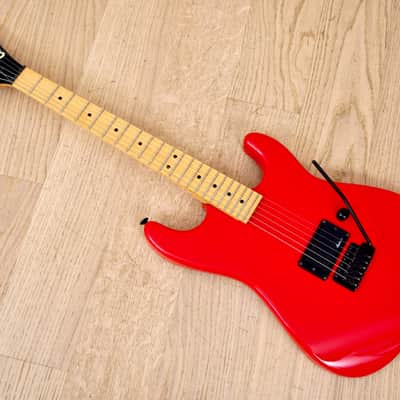 1980s Charvel by Jackson Model 1 Super Strat Vintage Electric Guitar Red, Japan image 11