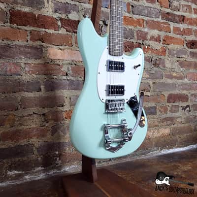 JAKE'd: Squier Mustang  w/ Bigz Style Tremolo, GFS 90-Buckers & More (Surf Green) image 3