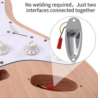 Cxxss 6 String ST Style Electric Guitar Kits with Mahogany Body, Maple Neck image 12