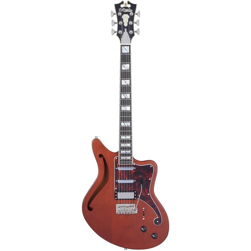 D'Angelico DADBEDSHMWLNTR DELUXE BEDFORD SH Offset Semi-Hollow Body 6-String Electric Guitar w/Deluxe Hardshell Case image 1