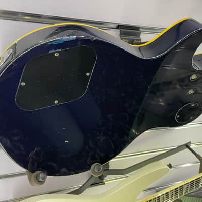 Non-Working Grover Jackson Charvel LP 1990s Japan Factory Trans Blue Flame Top Guitar Les Paul Style image 10