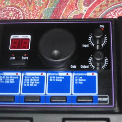 lightly used DOD FX7Guitar FX Processor / Preamp + NON original 9VAC adaptor (unit from December 1995) black, hard plastic casing, metal bottom plate (NO box, NO paperwork) image 3