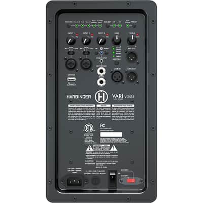 Harbinger VARI V3415 15" 400W 2-Way Powered Loudspeaker - Black Regular image 3