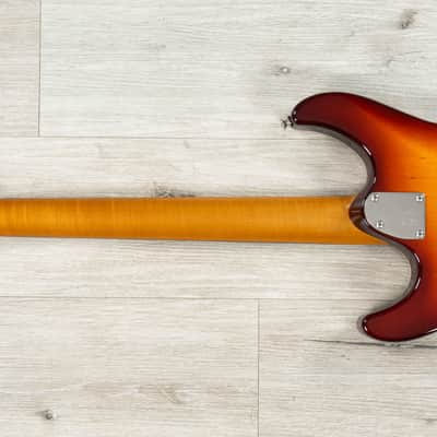 Fibenare Roadmaster FB Guitar, Flame Maple Neck, HSS Pickups, Tobacco Sunburst image 6