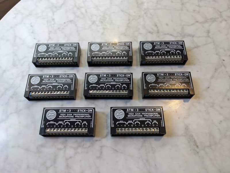 LOT OF 8 UNITS - RDL STM-3 High Gain Microphone Preamp (+45 to +75 dB Gain) image 1