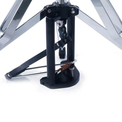 Drum HI-HAT Cymbal Stand Double Braced Chrome High Hat Silver&Black Professional image 3