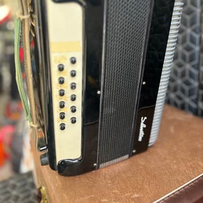 Silvertone Piano Accordion with case and strap- Must go! Plays good. Ships fast! image 17