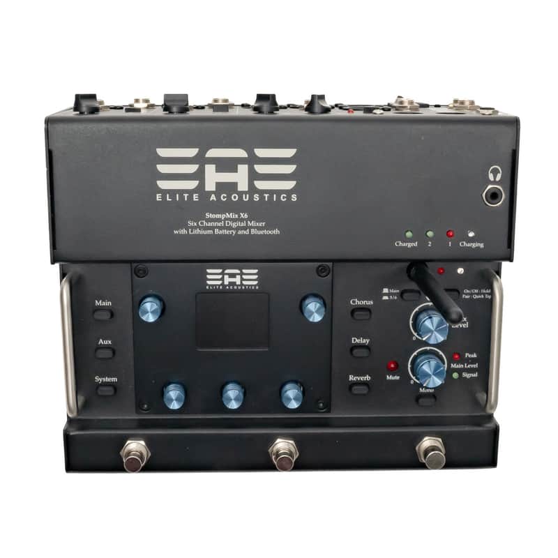 Elite Acoustics - Stompmix X6 - Rechargable 6 Channel Digital Mixer - w/Box - xC004 - USED image 1
