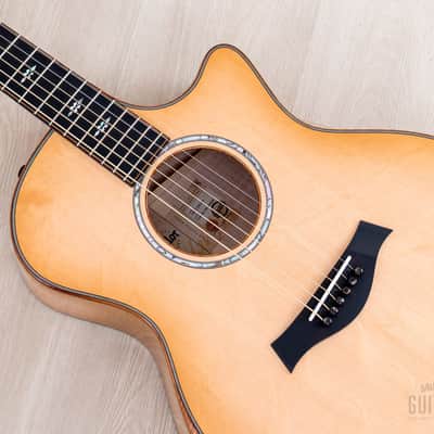 2023 Taylor Custom Grand Auditorium Acoustic Electric Guitar w/ Bearclaw Spruce, Flame Maple & Flame Koa Armrest image 8