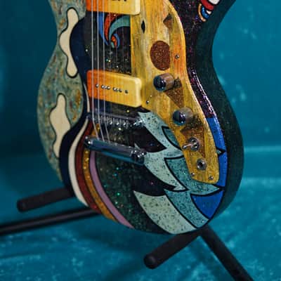 Super Wild Musicvox Spaceranger electric guitar 2002 Hand Painted image 5