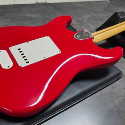 1977 Fender Stratocaster Dakota Red Kahler HSH American Vintage 70s 1970's DiMarzio USA Strat Custom Fiesta Red Guitar image 22
