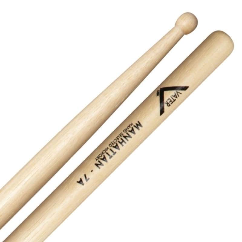 Vater Percussion - American Hickory Drumsticks - Manhattan 7A - Wood Tip (4-Pack) image 1
