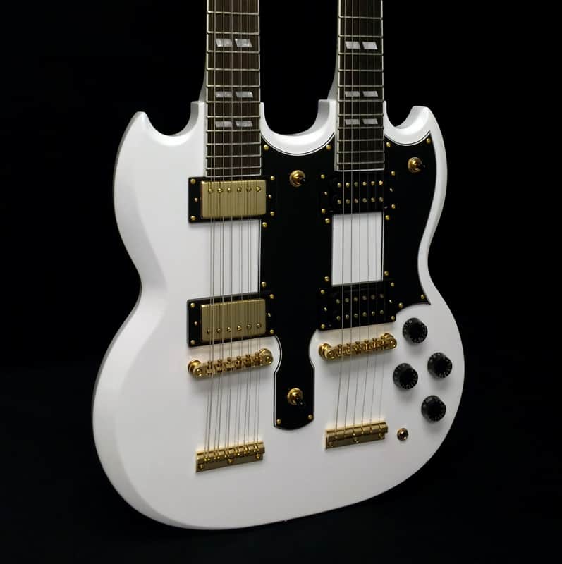 Epiphone G-1275 SG Double Neck 6/12-String Electric Guitar - Alpine White - MIK image 1