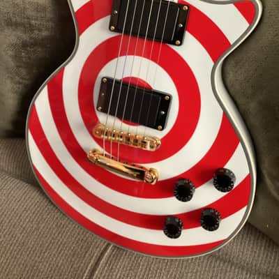 2025 Zakk Wylde inspired Firefly Les Paul Red Bullseye Custom Shop replica image 1