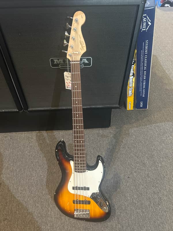 Squier Affinity j bass 5 string 2000s - Tobacco image 1