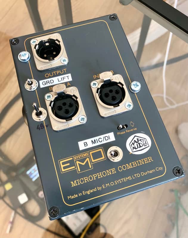 EMO E345 MICROPHONE COMBINER with discrete FET Class A active DI box on one channel image 1