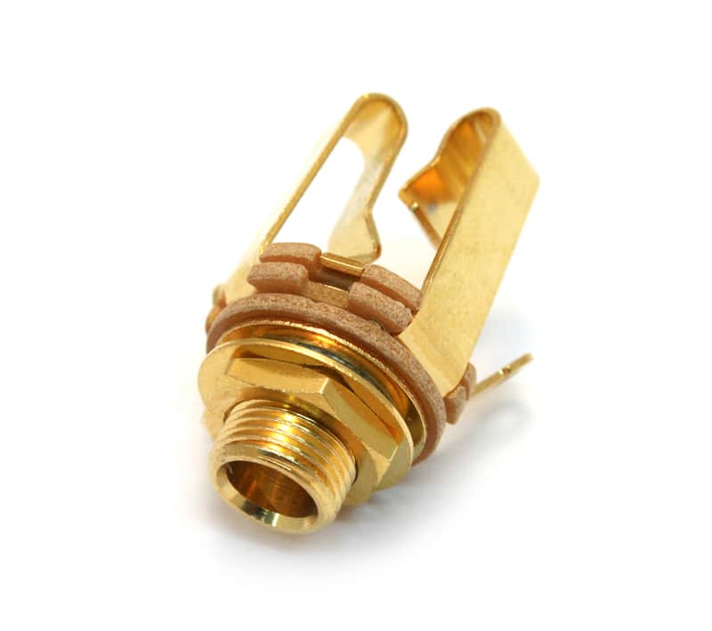 WDE12SG (1) Switchcraft Gold 1/4" Stereo Jack For Active Guitar & Bass image 1