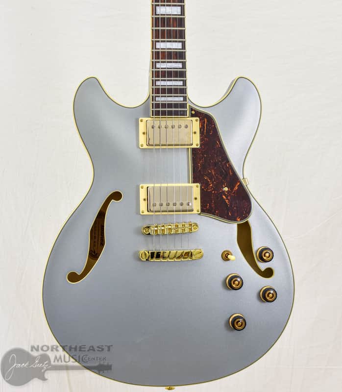 Ibanez Artcore AS73G Semi-Hollow Electric Guitar - Moonstone Silver Flat image 1