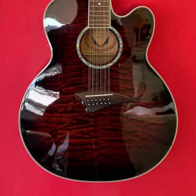 Dean JC-QM-12-TGE / 12-String Jumbo Cutaway / compare with Gretch Guild Alvarez Takamine image 1