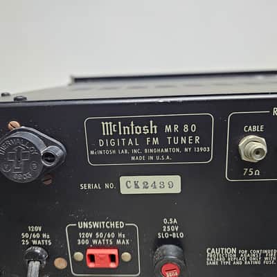McIntosh MR-80 FM Stereo Tuner Vintage Operational (Read Description) image 17