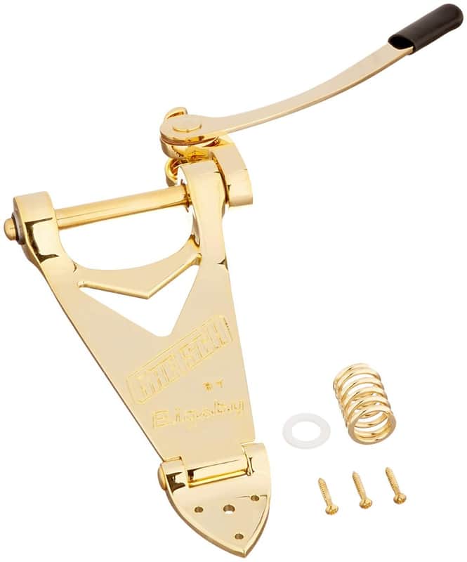Bigsby B6G Gold Vibrato Tremolo Tailpiece, Gretsch Guitar Logo, 006-0143-100 image 1