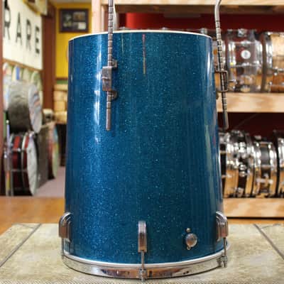 1950s Leedy and Ludwig 18x14 Conga-Tom in Aqua Sparkle image 3