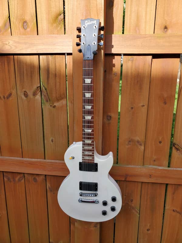 2013 Gibson Les Paul Faded Electric Guitar White Finish, EMG H-4's