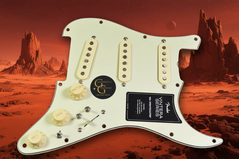 "VULCAN" 60S Hot Wired Fender Loaded Stratocaster Pickguard STARSHIFTER™ PLASMA image 1