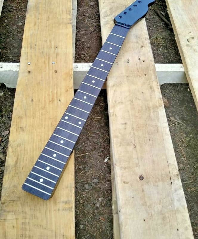 MODERN BLACK T GUITAR NECK REPLACEMENT DIY FITS OEM image 1