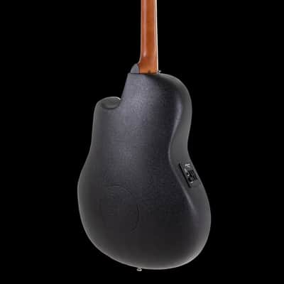 Ovation Applause AE44 Traditional Series Mid-Depth Acoustic-Electric Guitar Black image 5