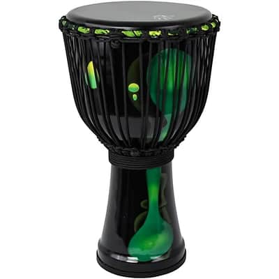 X8 Drums Blackout Lava Lamp Djembe 10 in. 2024 - Dark Green Multi Fade image 4