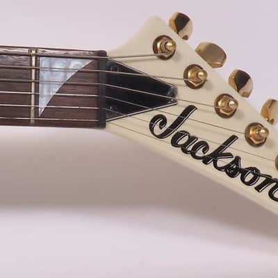 Jackson RR5 Rhoads Electric Guitar White W Pinstrips W/Case -White image 3