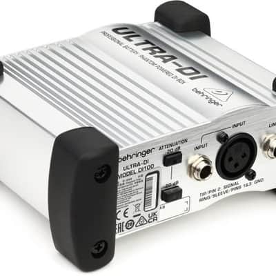 Behringer Ultra-DI DI100 1-channel Active Microphone / Instrument Direct Box image 3