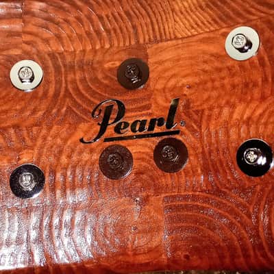 PEARL CUSTOM "BONANZA" HEART OF PONDEROSA SHRINE SNARE DRUM  - CLEAR LACQUER - FREE SHIP TO C-USA! image 9