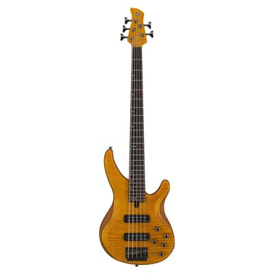 Yamaha TRBX605FM 5-String Electric Bass Guitar - Matte Amber image 2