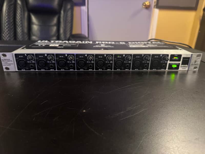 Behringer Ultragain Pro-8 Digital ADA8000 8-Channel Mic Preamp with A/D Converter 2000s - Black / Silver image 1