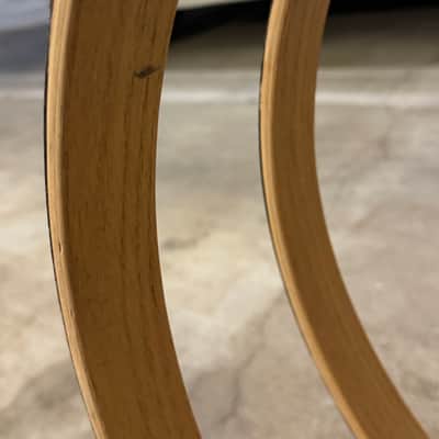23” Classic Maple Bass Drum Hoops Pair - Vintage Black Oyster image 9