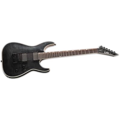 ESP LTD MH-1000 Guitar w/Evertune Bridge - See Thru Black image 4