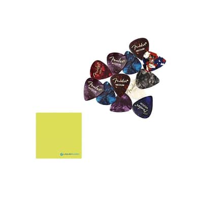 Squier Affinity Series™ Stratocaster®, Maple Fingerboard, Lake Placid Blue - 0378003502 Bundle w/ 12-Pack Guitar Pick and Liquid Audio Polishing Cloth image 2