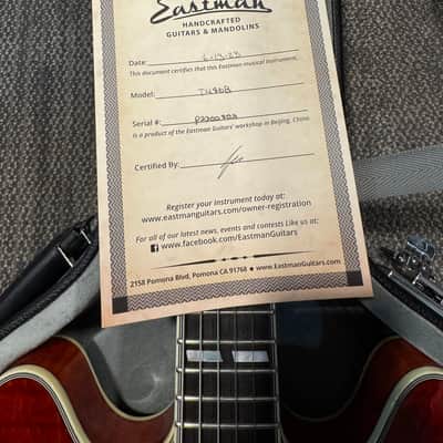 Eastman T486B-CLA Thinline Archtop with Bigsby 2010s - Classic image 17