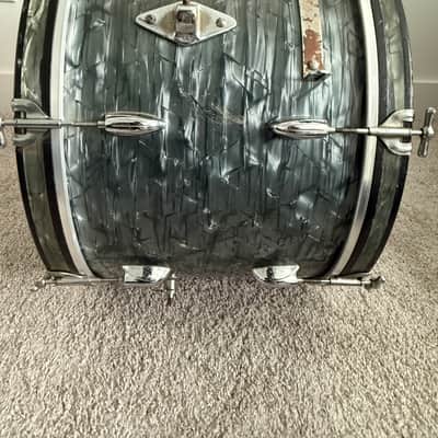 1950s Gretsch Broadkaster Outfit in Midnight Blue Pearl 14x22 9x13 16x16 image 4