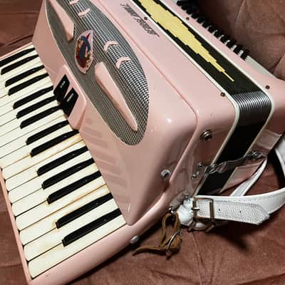 Generalfisa Pink *Vintage 48 Bass 17" Accordion* [EXCELLENT] George Riddle 1970s/80s - Pink image 3