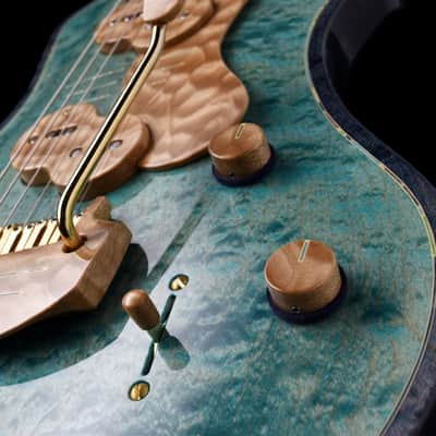 Jersey Girl Homemade Guitars Tapa-Verblet - 2025 - Holographic Blue - 25+ Year Old Carved-Maple Top. NEW, (Authorized Dealer) image 9