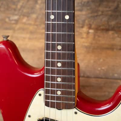 1965 Fender Mustang Rosewood Fretboard w/ Original Case - Dakota Red image 7
