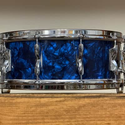 1960's Premier Hi-Fi  5.5x14" Blue Pearl Snare Drum image 7